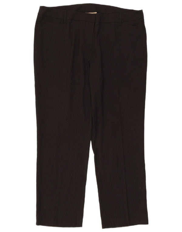 Pantaloni casual dritti da donna Marks & Spencer UK 18 XL W40 L31 Nero