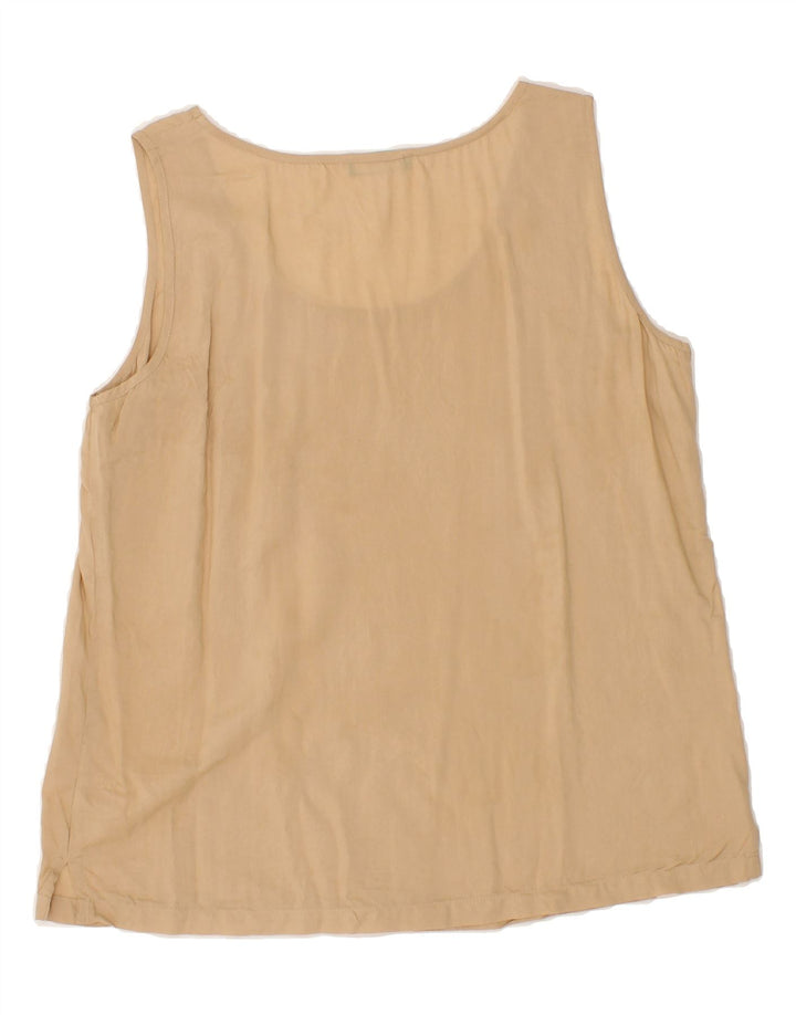 BENETTON Womens Vest Top UK 14 Large Beige Vintage Benetton and Second-Hand Benetton from Messina Hembry 