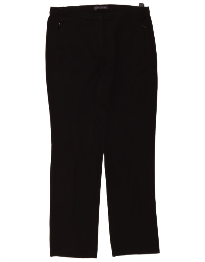 Pantaloni casual da donna Marks & Spencer UK 14 Large W34 L32 Poliestere nero