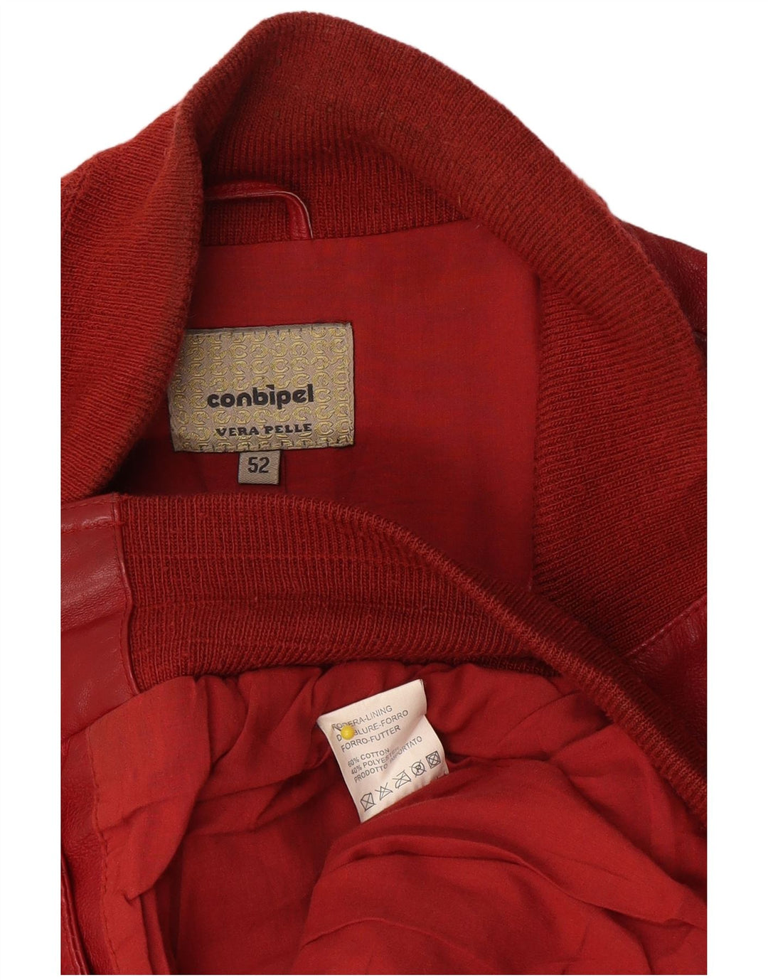 Giacca Pelle Uomo Conbipel IT 52 Large Pelle Rossa