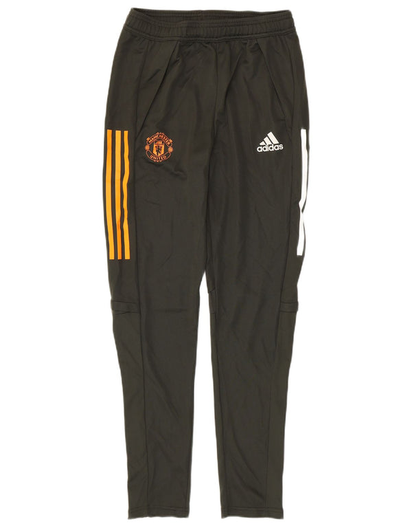 Pantaloni da tuta Adidas da ragazzo Manchester United 13-14 anni W26 L29 Cachi