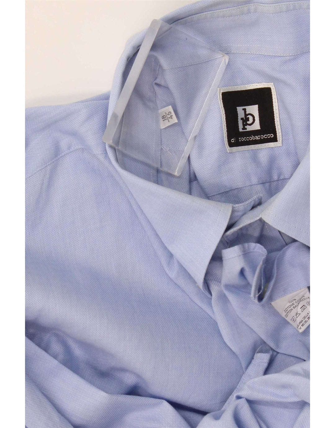 Camicia da uomo Roccobarocco taglia 45 18 2XL cotone blu
