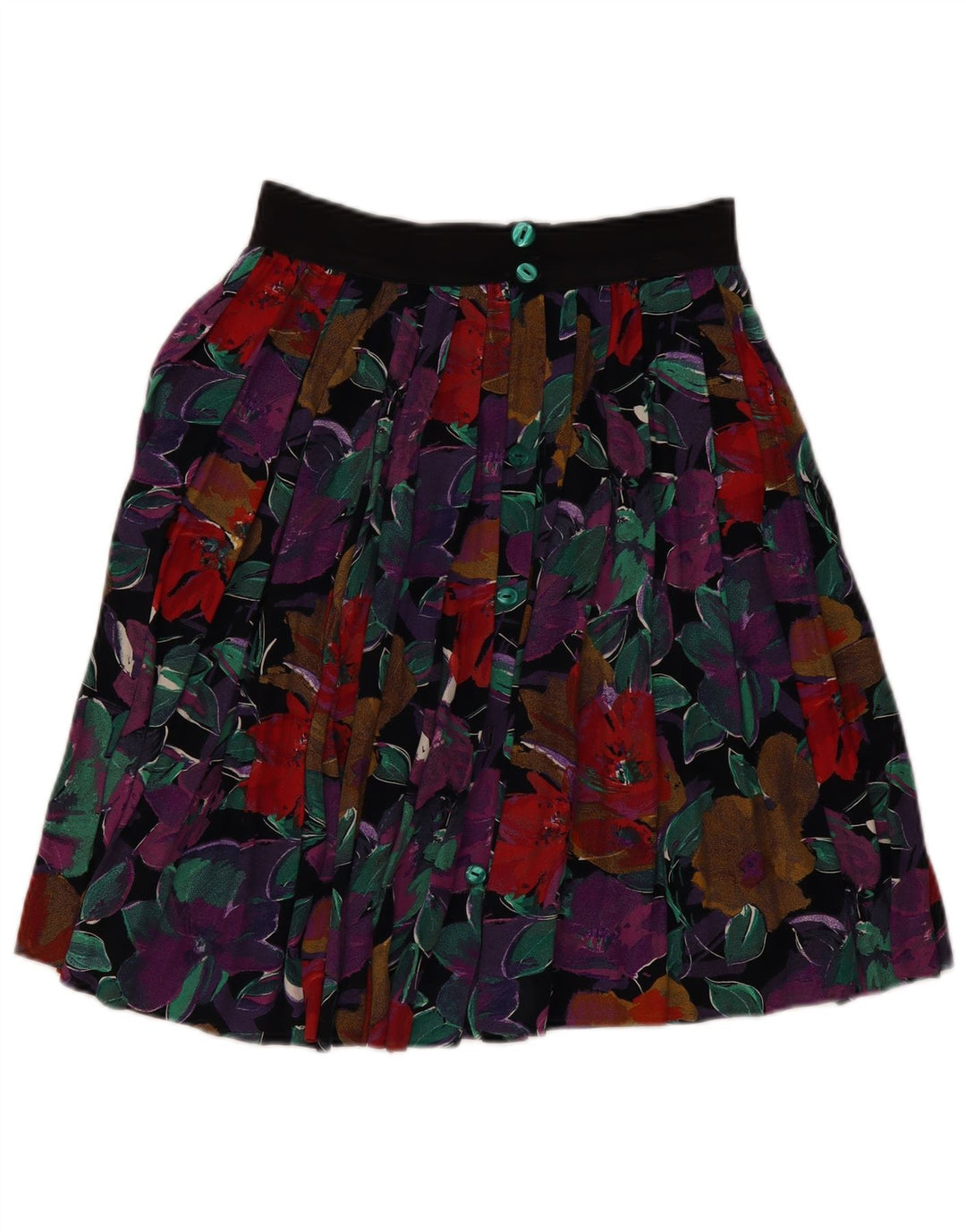 Gonna svasata da donna vintage W30 media floreale multicolore
