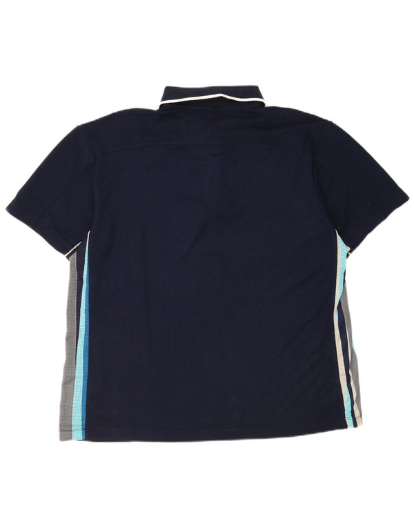 Polo da uomo Fila Large in cotone blu navy