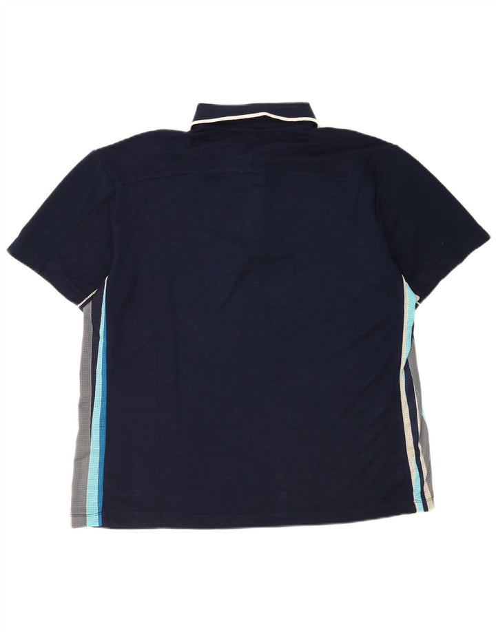 Polo da uomo Fila Large in cotone blu navy