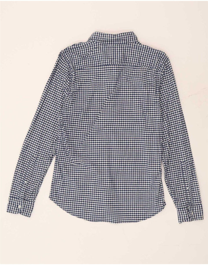 Camicia Hollister da uomo Small in cotone a quadretti blu