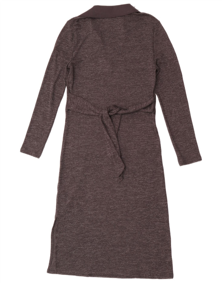 Abito maglione a maniche lunghe da donna Marks & Spencer UK 6 XS poliestere grigio