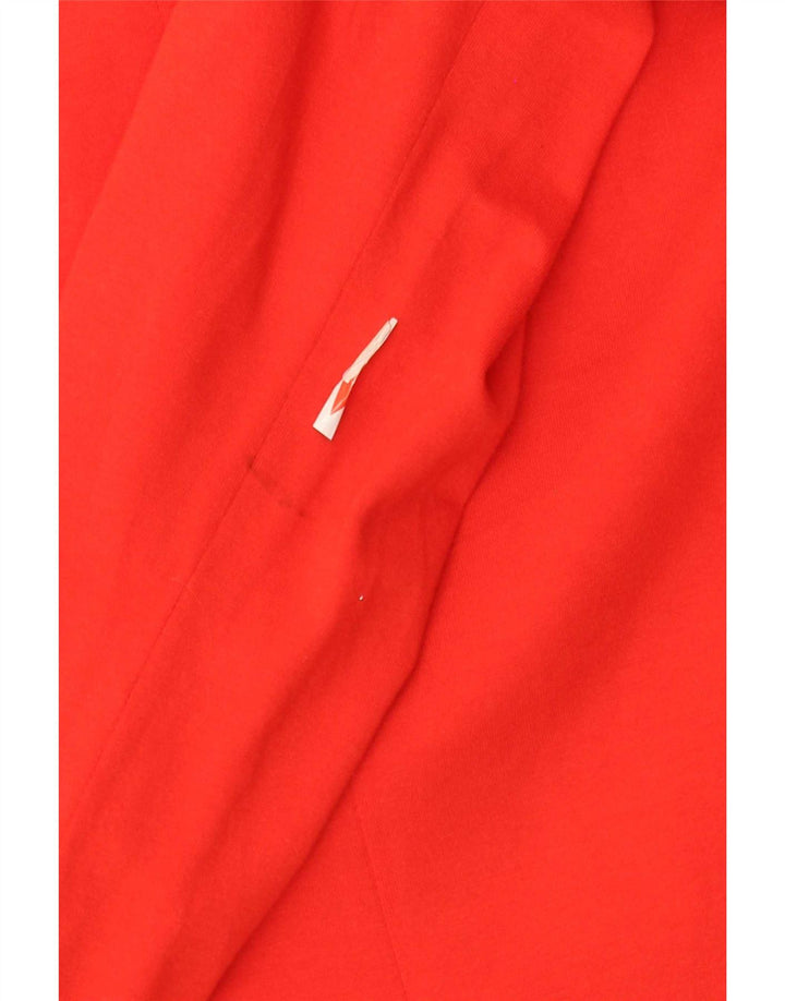 Giacca blazer a 1 bottone da donna Zara UK 12 viscosa rossa media