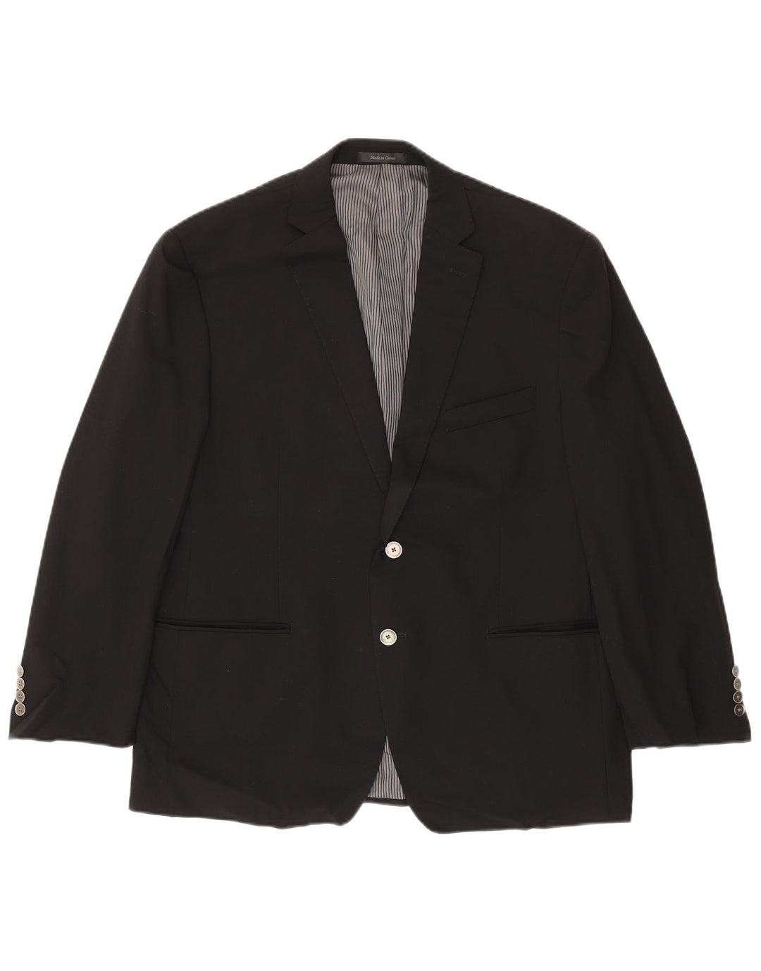 Giacca blazer a 2 bottoni da uomo Calvin Klein UK 44 grande lana nera
