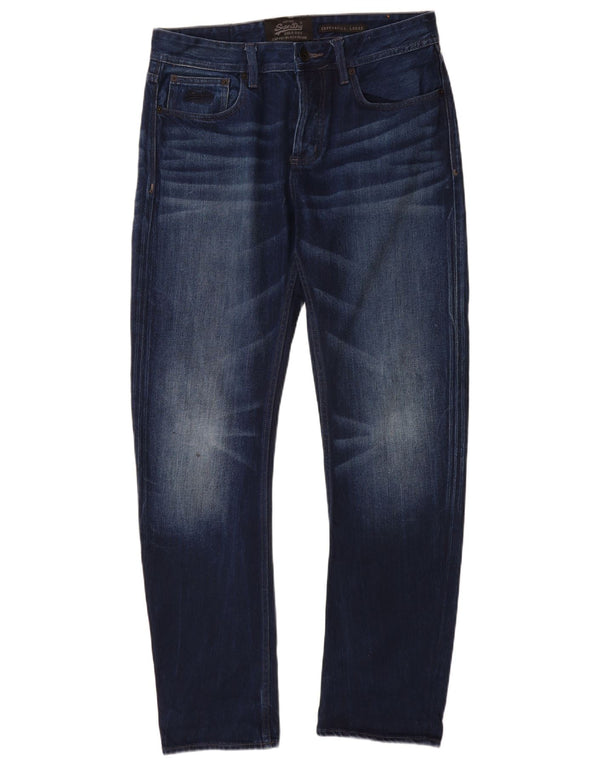 Jeans slim da uomo in rame SUPERDRY W32 L32 cotone blu navy