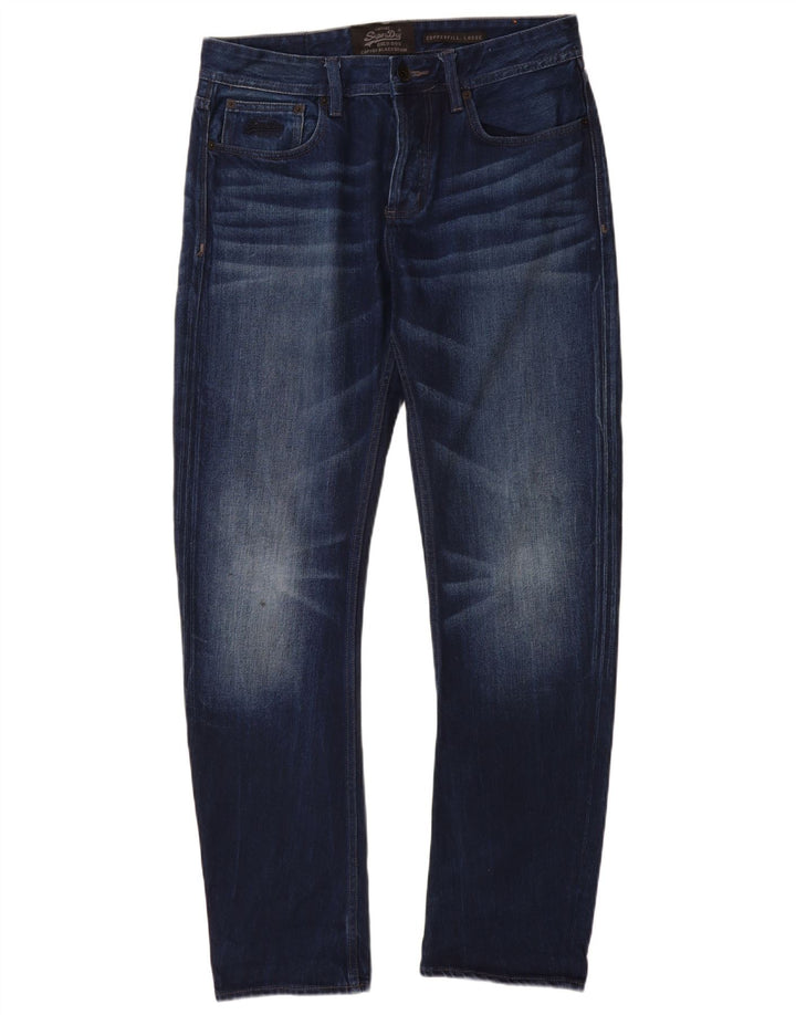Jeans slim da uomo in rame SUPERDRY W32 L32 cotone blu navy
