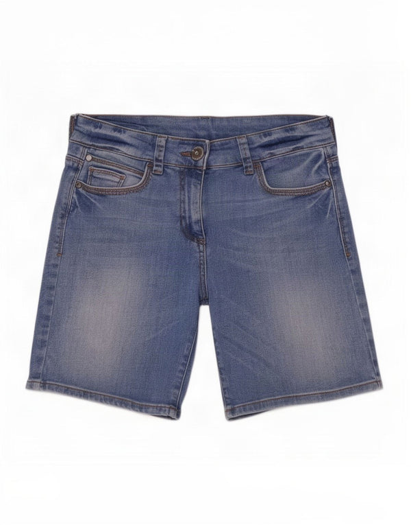 Pantaloncini di jeans da donna Marks & Spencer UK 8 piccoli W26 cotone blu