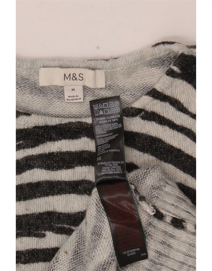 Maglione maglione girocollo da donna Marks & Spencer UK 14 medio nero