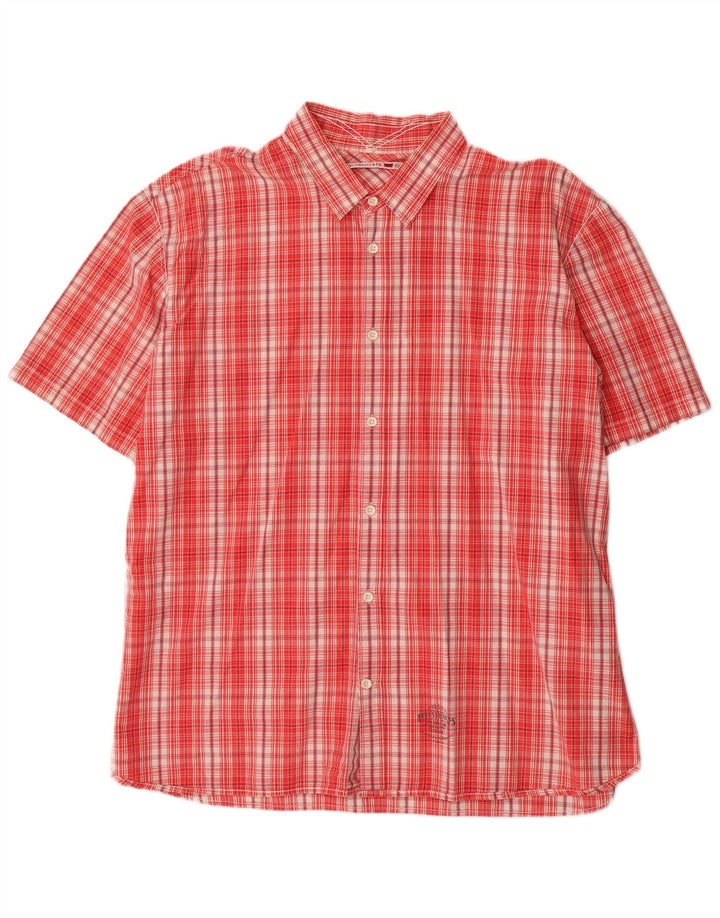 Camicia a maniche corte Denizen da uomo Levi's 2XL in cotone a quadri rossi