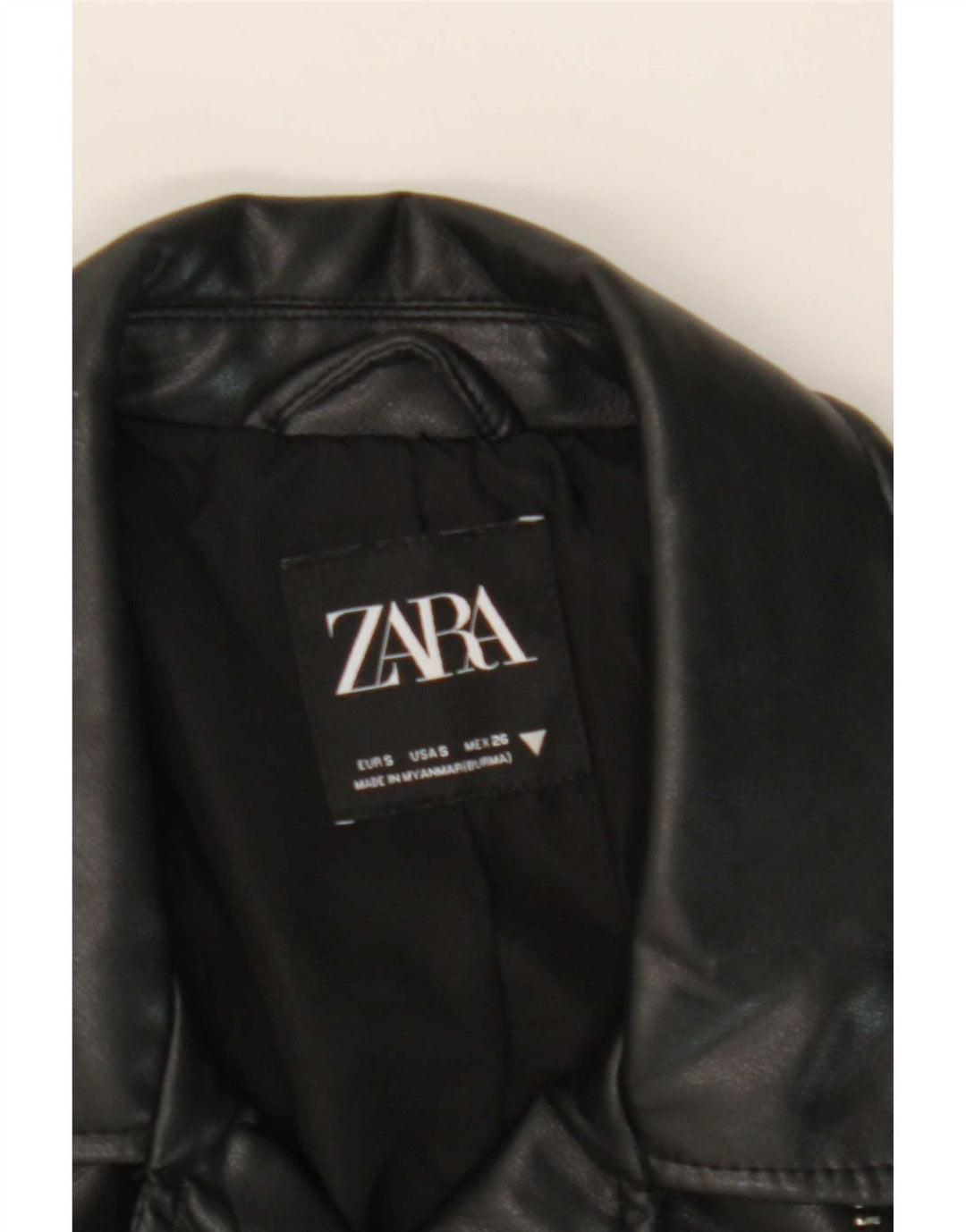 Giacca da motociclista in ecopelle da donna Zara UK 10 piccola nera