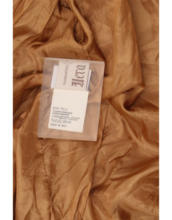 Giacca vintage in pelle scamosciata da uomo IT 56 3XL Pelle marrone