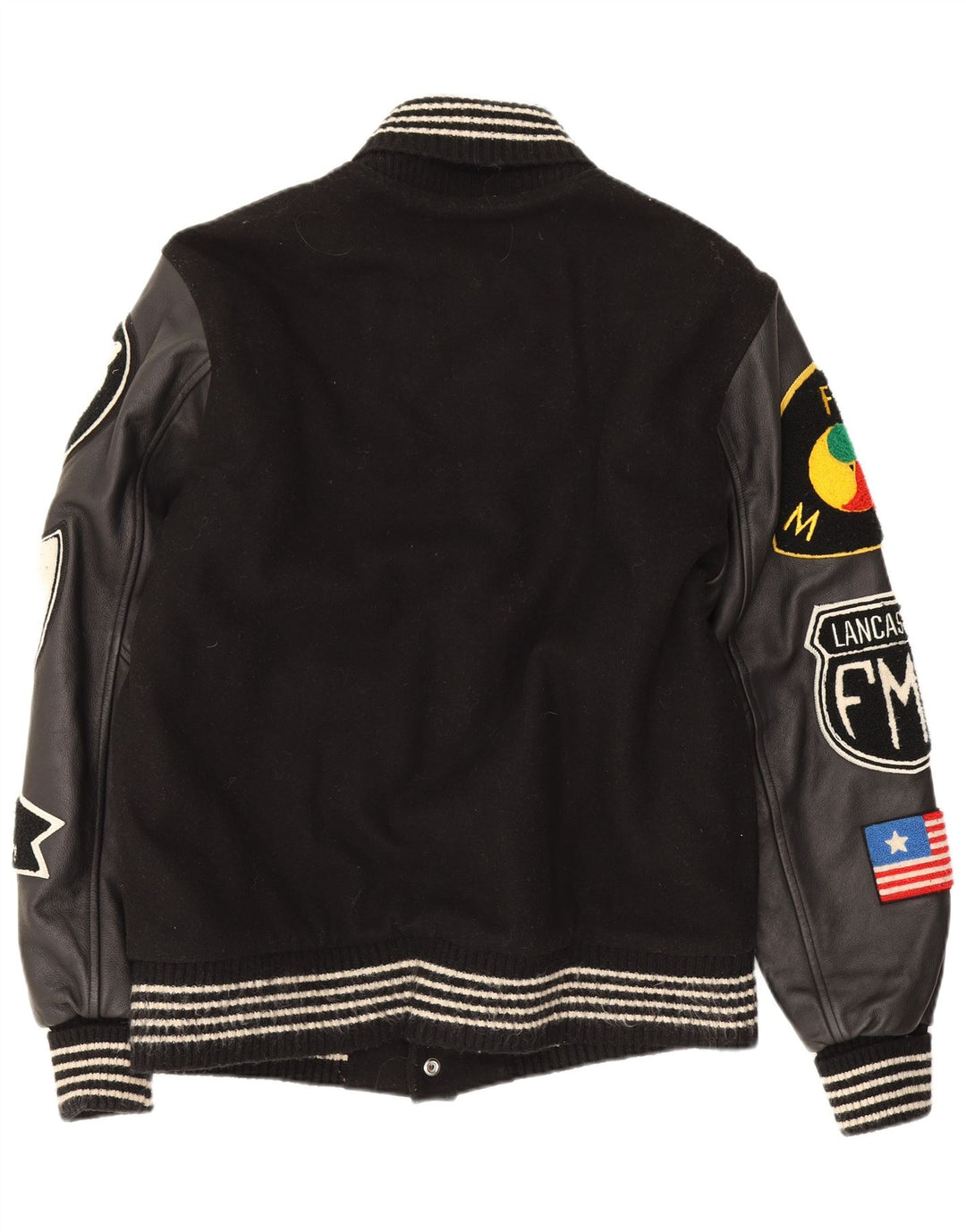Giacca college grafica da uomo Franklin Marshall UK 36 Small Black Colourblock