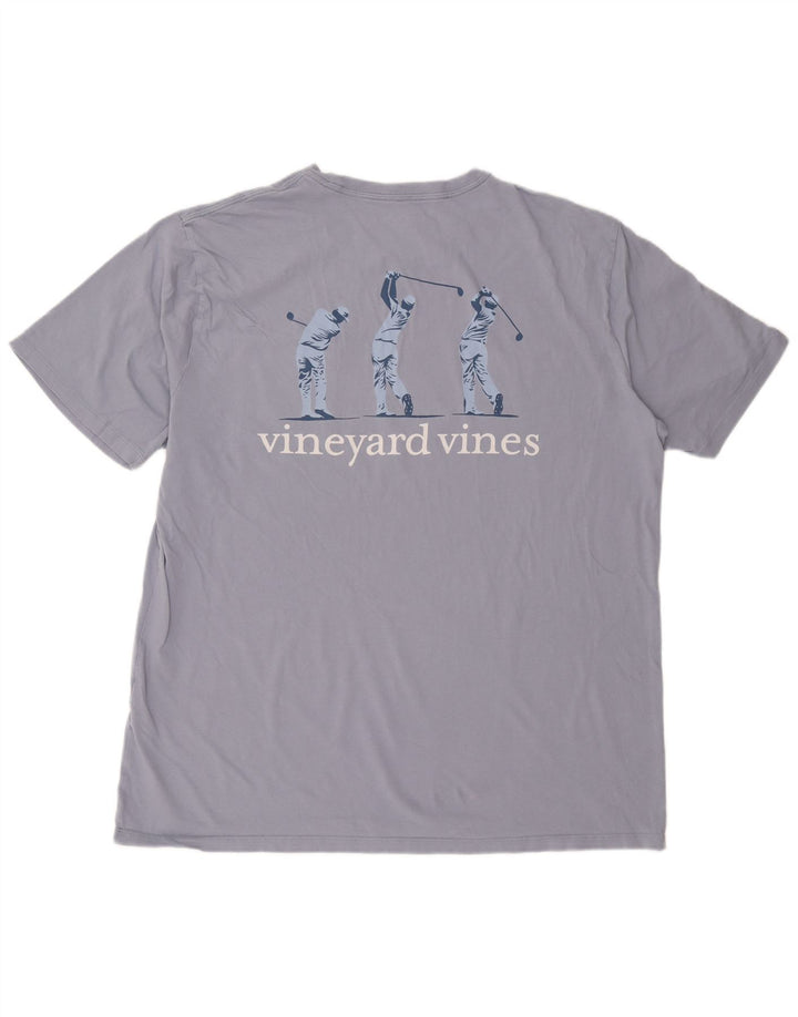 T-shirt grafica da uomo Vineyard Vines Top XL in cotone viola
