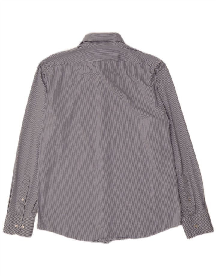 Camicia da uomo vestibilità regolare Hugo Boss taglia 41 16 grande poliammide maculato blu