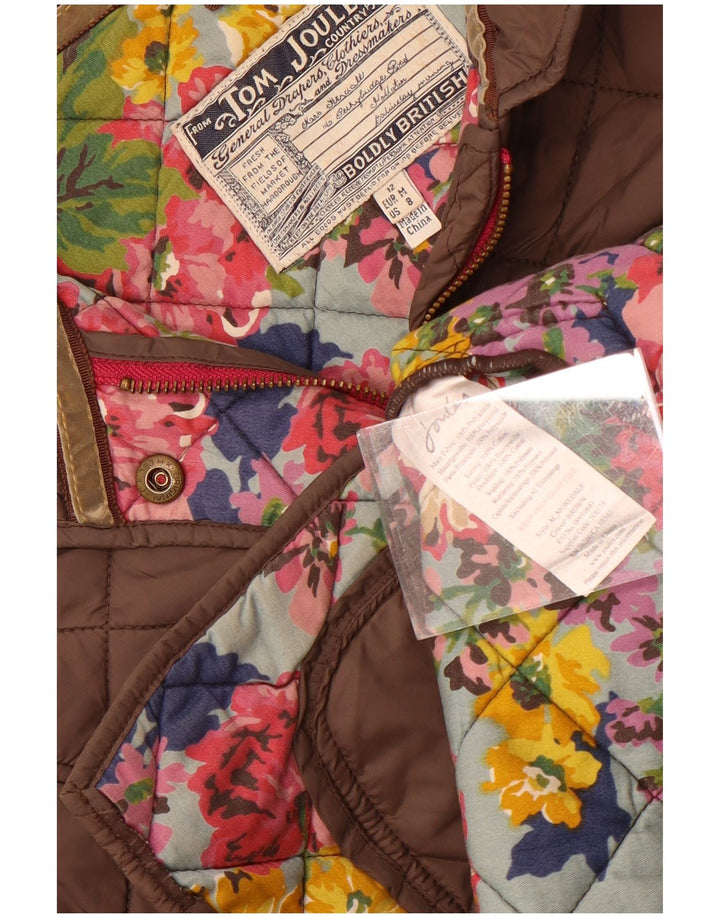 Giacca trapuntata da donna Joules UK 12 Cotone grigio medio