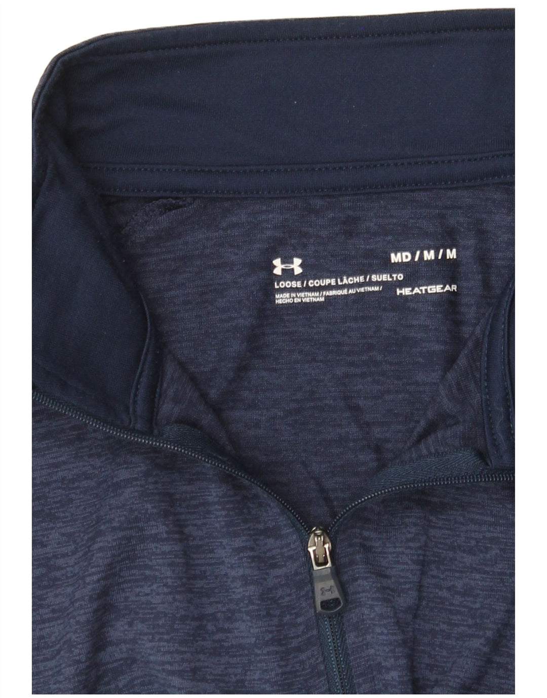Maglia da ginnastica Under Armour da uomo Heat Gear Pullover media blu navy screziato