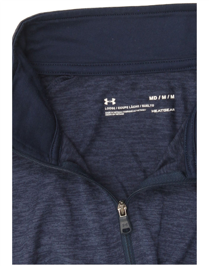 Maglia da ginnastica Under Armour da uomo Heat Gear Pullover media blu navy screziato