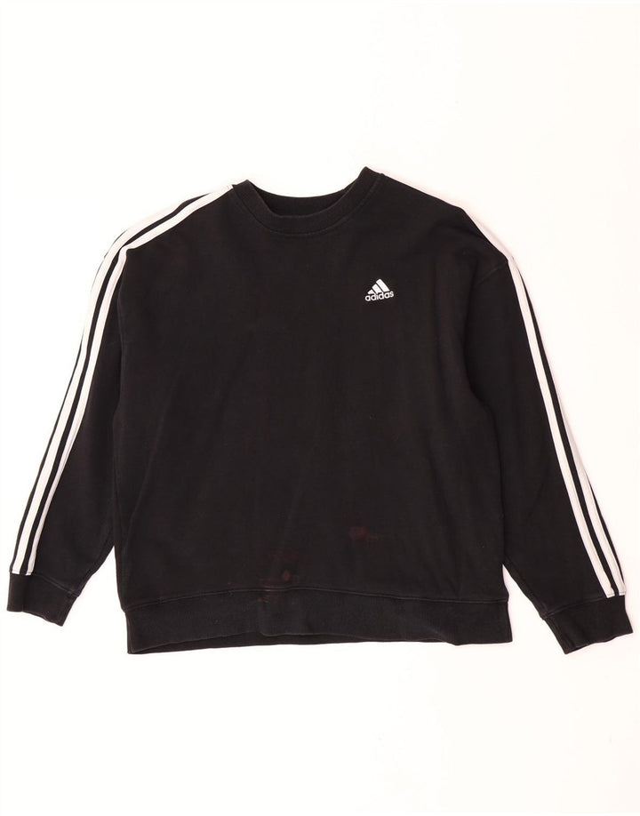 Felpa da donna Adidas Jumper UK 12/14 cotone nero medio