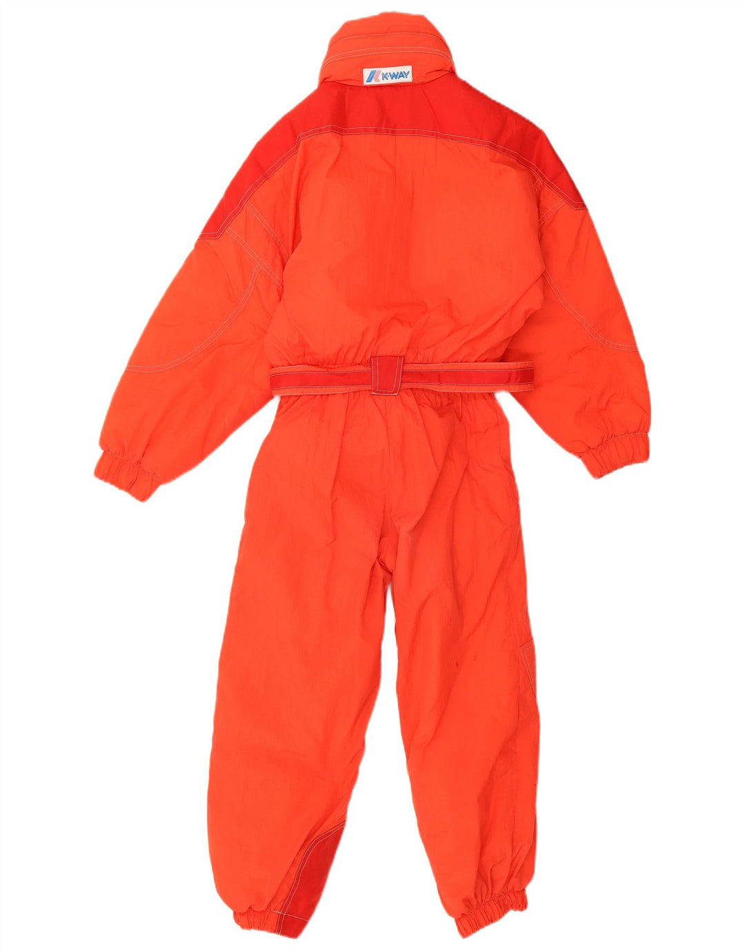 Tuta da sci vintage da bambino 7-8 anni in poliammide rossa
