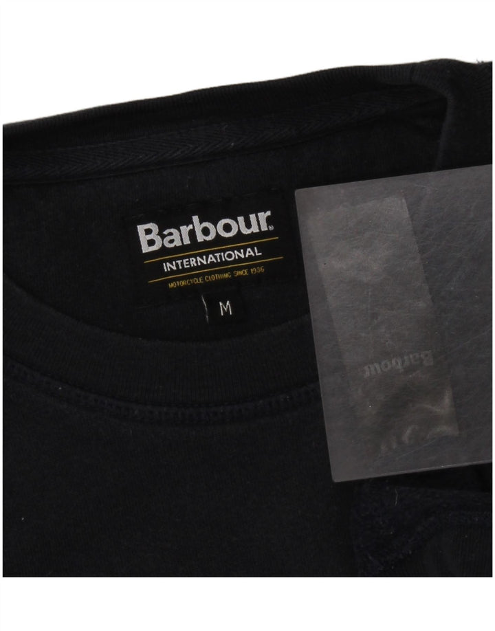BARBOUR Felpa con grafica da uomo Maglione medio in cotone blu navy