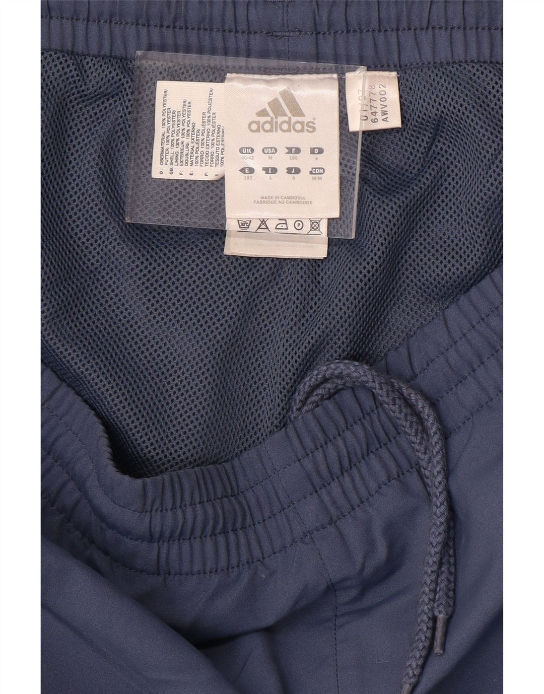 Pantaloni da tuta da uomo ADIDAS UK 40/42 Poliestere blu medio