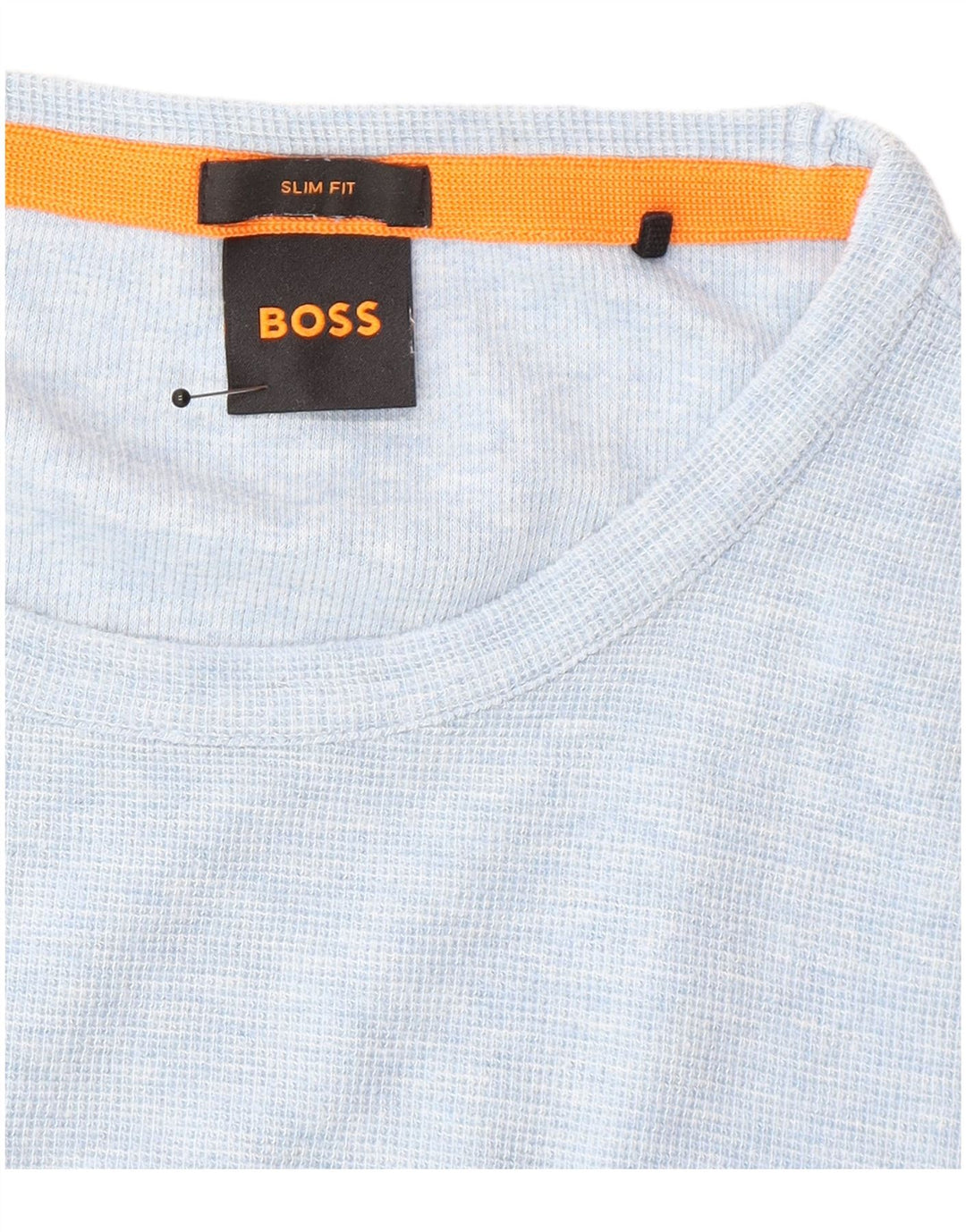 Hugo Boss Top da uomo slim fit a maniche lunghe grande blu