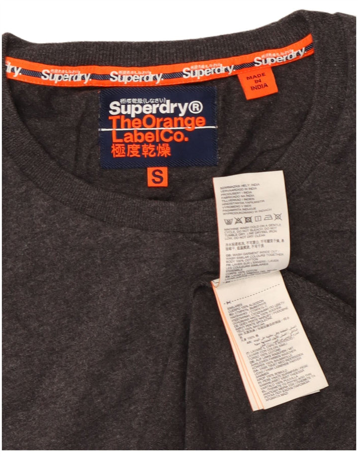 SUPERDRY Mens T-Shirt Top Small Grey Cotton Vintage Superdry and Second-Hand Superdry from Messina Hembry 