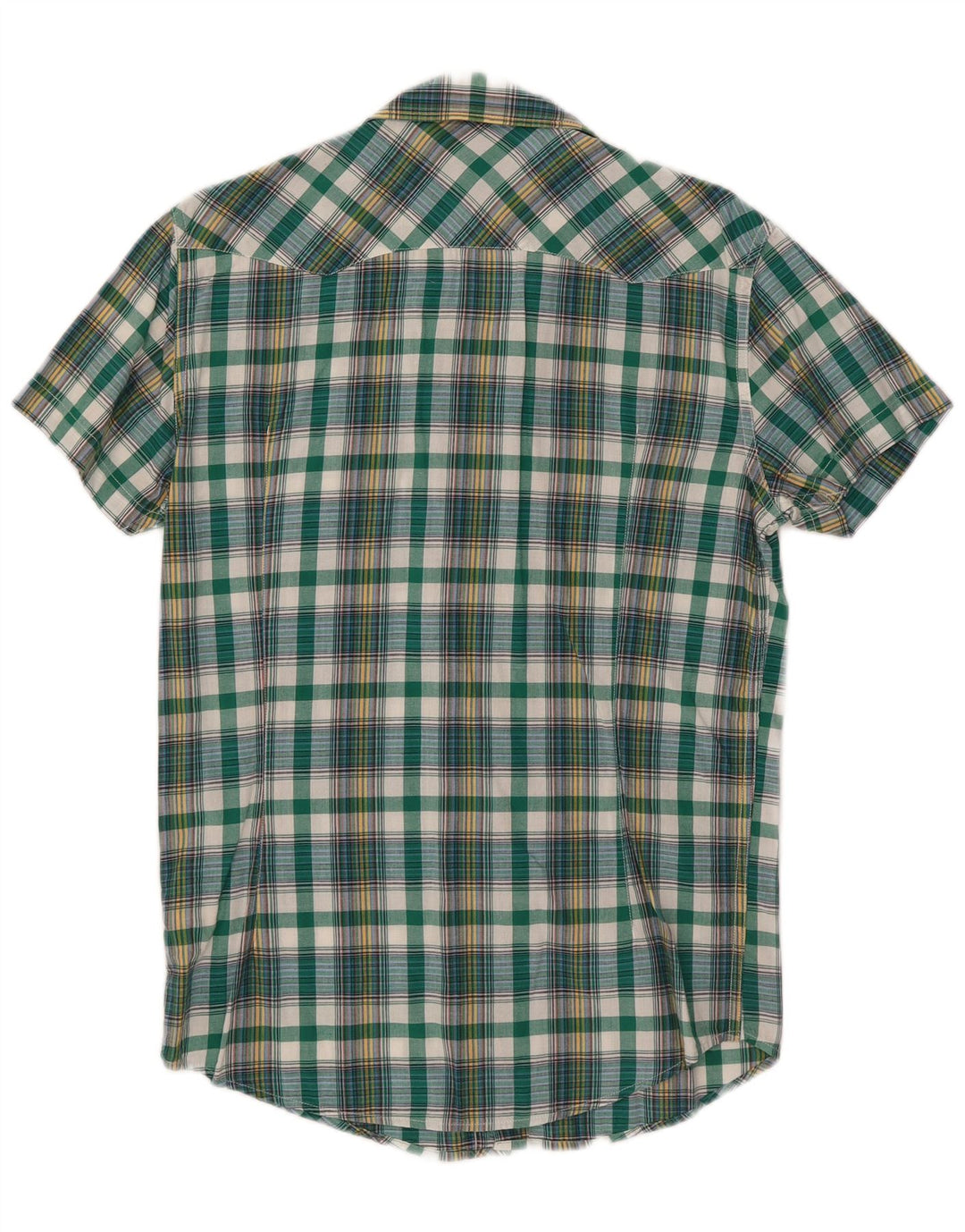 Camicia a maniche corte Lee Rider da uomo in cotone a quadri verde medio