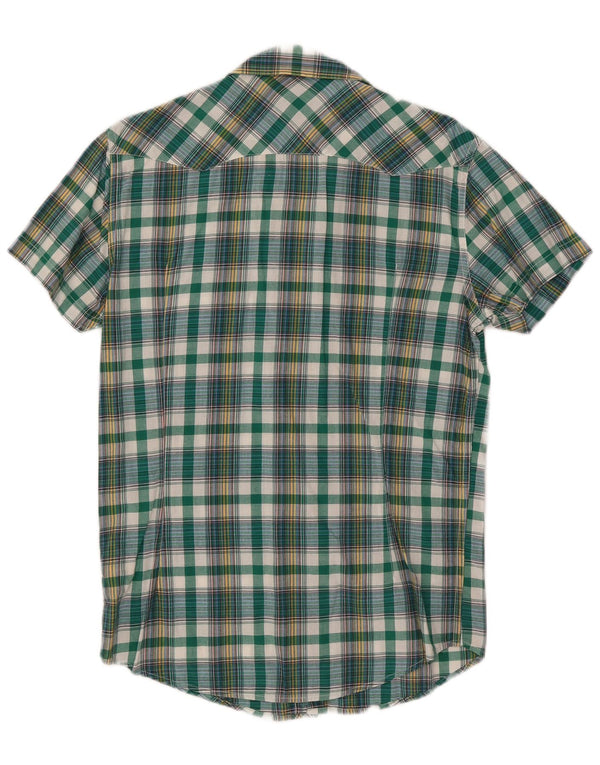 Camicia a maniche corte Lee Rider da uomo in cotone a quadri verde medio