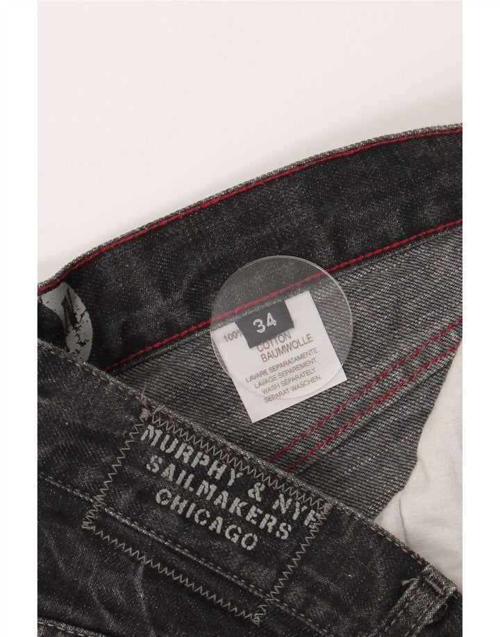 Jeans dritti da uomo Murphy & Nye W34 L33 cotone nero