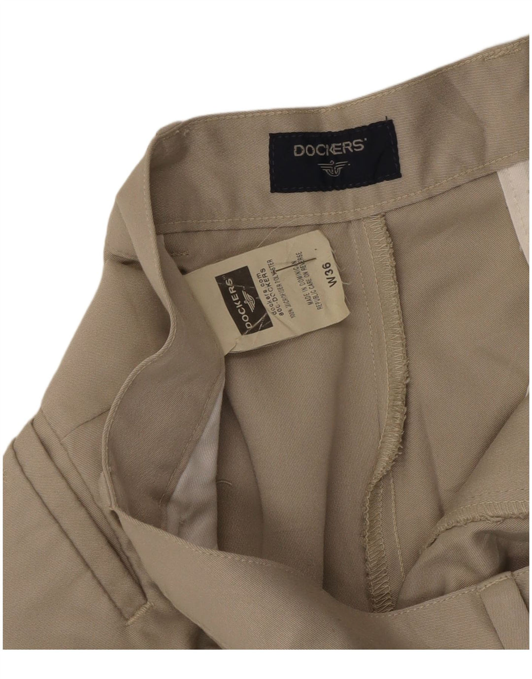 Pantaloncini chino con ancoraggio da uomo Dockers W36 Large Beige Poliestere
