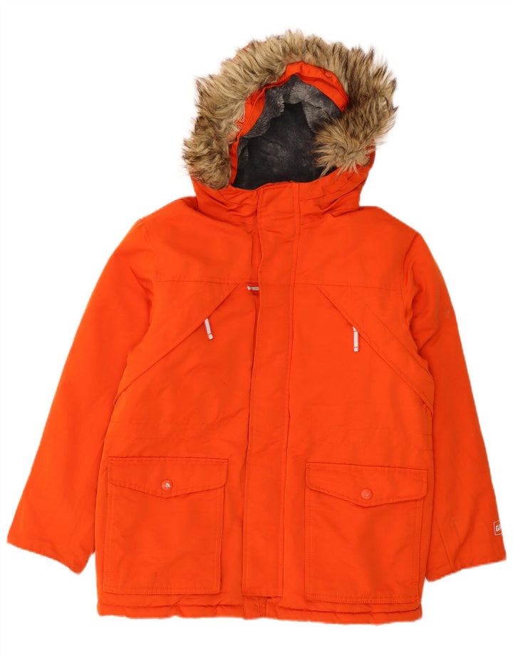 Giacca Parka con cappuccio GAP per ragazzi 11-12 anni XL arancione poliestere