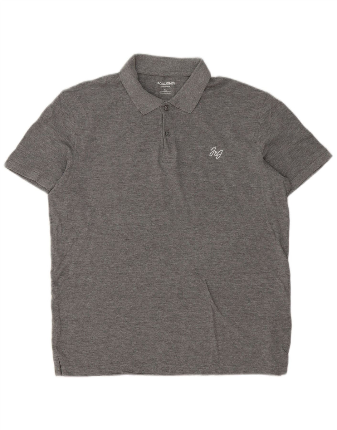 Polo da uomo Jack & Jones XL in cotone grigio
