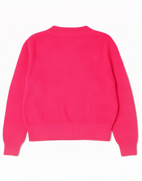 Maglione maglione a collo alto da donna Marks & Spencer UK 12 Cotone rosa medio