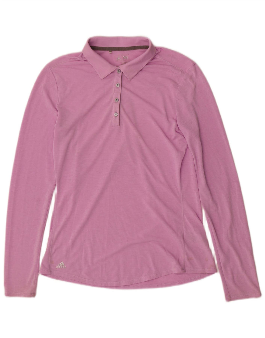 Polo a maniche lunghe da donna Adidas UK 10 Small Rosa Poliestere