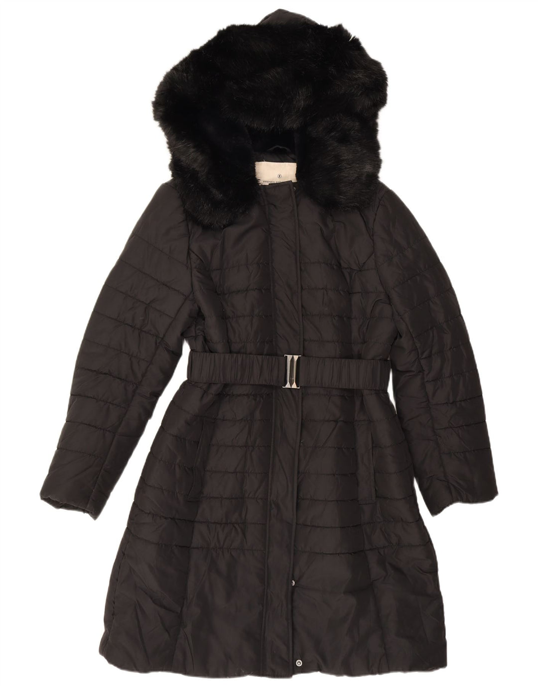 Cappotto imbottito con cappuccio da donna French Connection UK 12 medio poliestere nero