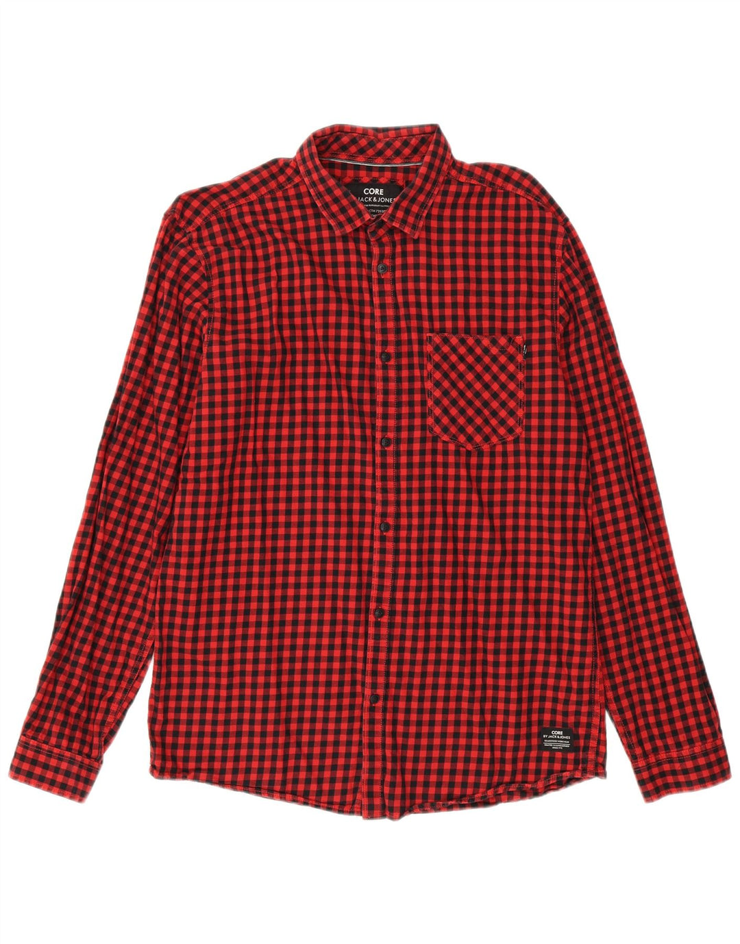 Camicia da uomo Jack & Jones XL in cotone a quadretti rossi