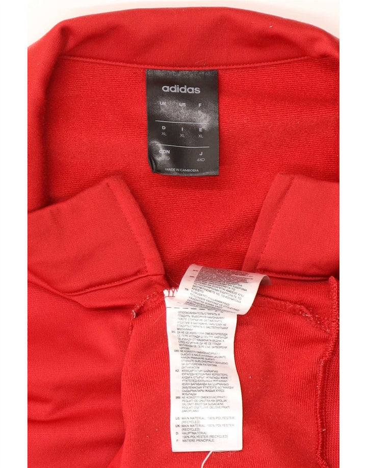 Giacca da ginnastica da uomo Adidas XL rossa in poliestere