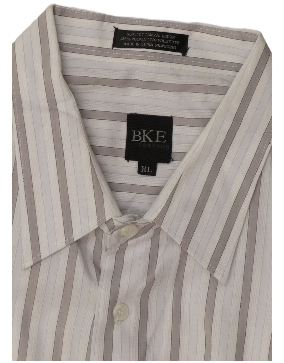 Camicia da uomo BKE XL in cotone a righe blu