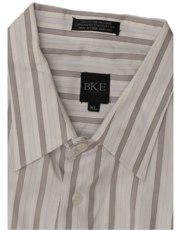 Camicia da uomo BKE XL in cotone a righe blu