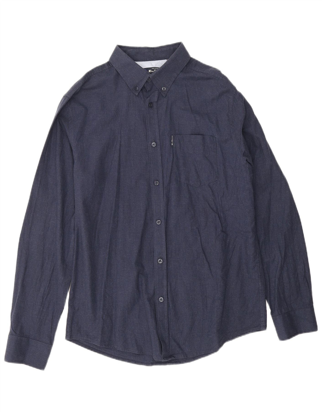 Camicia da uomo Ben Sherman grande in cotone blu navy