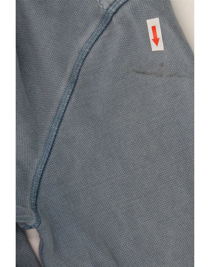 Maglione con cappuccio e zip da uomo Fat Face piccolo in cotone blu