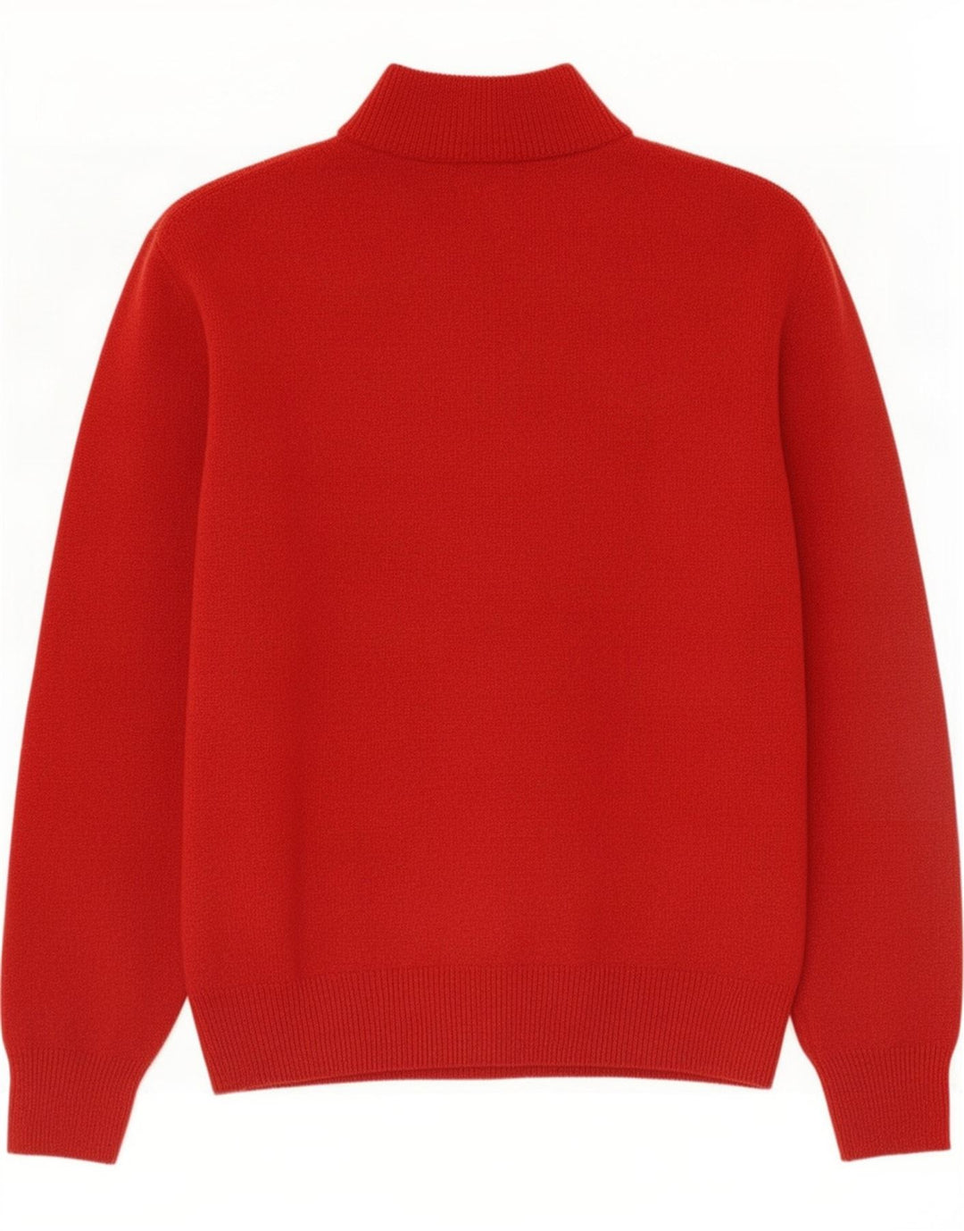 Gant Maglione da uomo con zip e collo in lana rossa media
