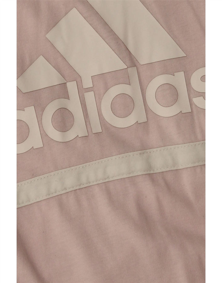T-shirt grafica da donna Adidas Top UK 12 rosa medio