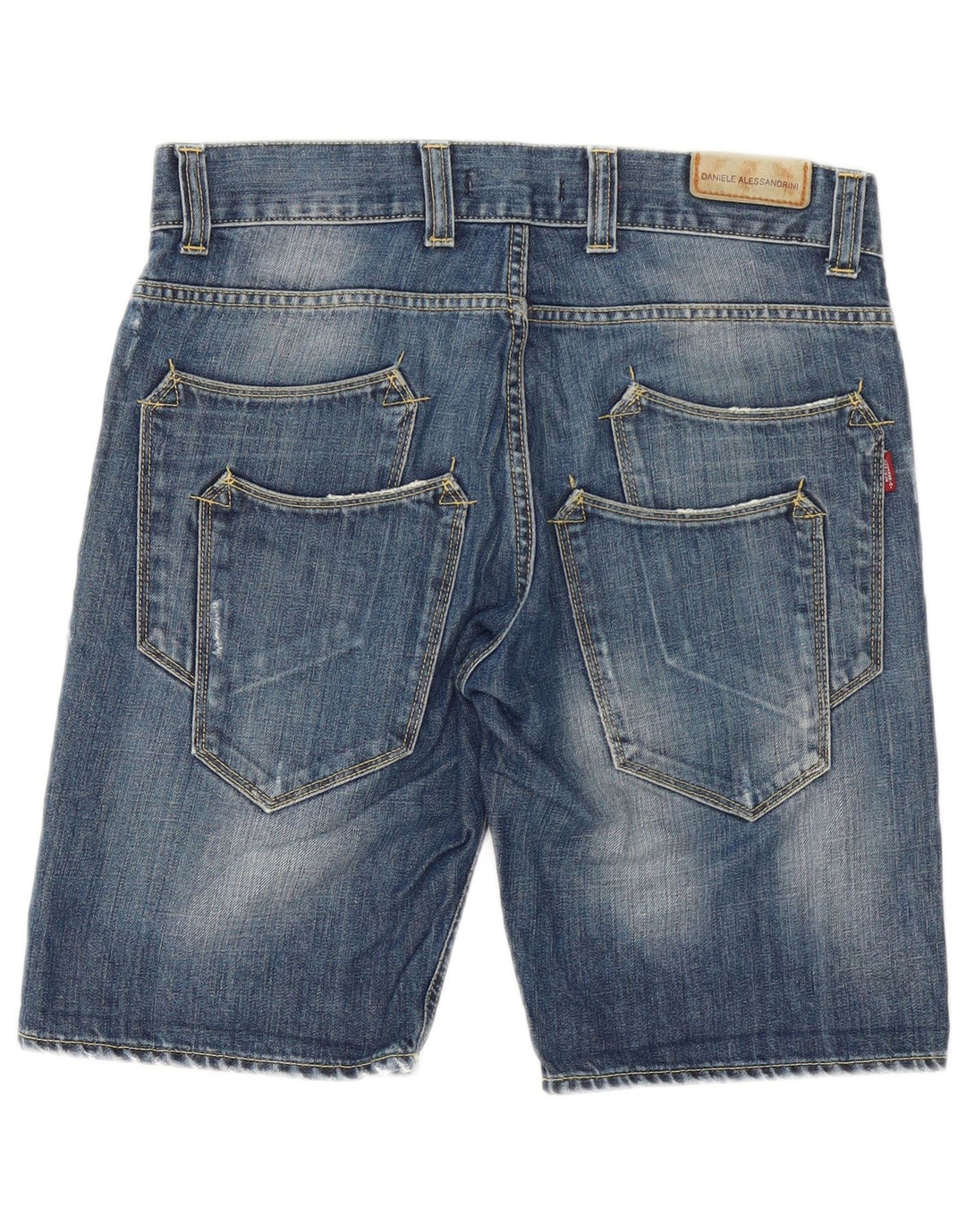 Pantaloncini di jeans da uomo Daniele Alessandrini W32 cotone blu medio